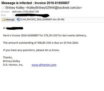 "Locky" the new ransomware appeared on February 16th, 2016